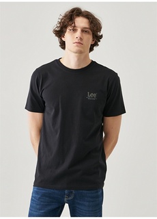 Черная мужская футболка Легкая футболка с логотипом Lee