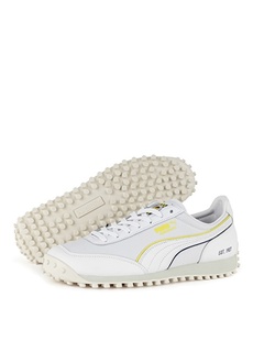Бело-желтые женские кроссовки Puma