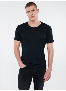 Узкая однотонная мужская футболка с круглым вырезом Mavi