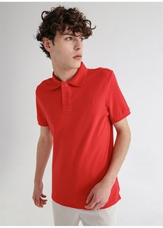Однотонная красная мужская футболка-поло Aeropostale