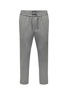 Удобные мужские брюки чинос серого меланжевого цвета с нормальной талией Only &amp; Sons