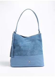 Синяя женская сумка-тоут из кожи Fabrika ФАБРИКА