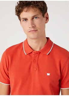 Темно-оранжевая мужская футболка с воротником поло Wrangler