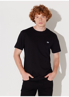 Черная мужская футболка стандартного кроя с круглым вырезом и принтом логотипа Lee