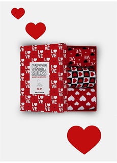 Носки в упаковке с сердечками ко Дню святого Валентина, комплект из трех предметов Cozzy Socks