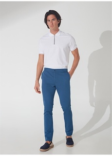 Мужские брюки чинос цвета индиго с нормальной талией и нормальными штанинами People By Fabrika