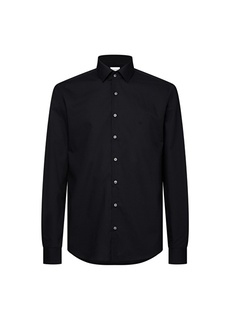 Черная мужская рубашка с воротником на пуговицах Calvin Klein