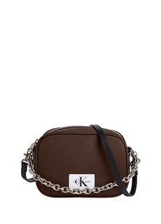 Темно-коричневая женская сумка через плечо Calvin Klein
