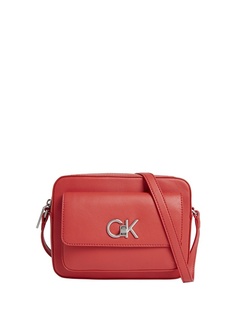 Красная женская сумка через плечо Calvin Klein