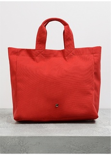 Красная женская льняная сумка на плечо F By Fabrika