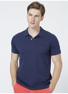 Темно-синяя мужская футболка-поло Lee