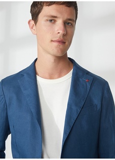 Синяя мужская летняя куртка узкого кроя с длинными карманами AT.P.CO