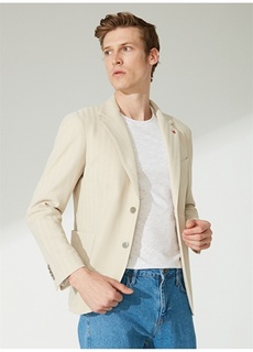 Бежевая мужская летняя куртка узкого кроя с длинными карманами AT.P.CO