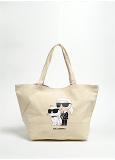 Бежевая женская сумка на плечо Karl Lagerfeld