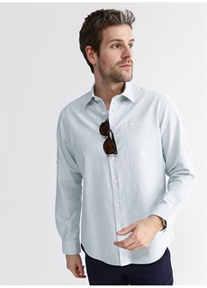Обычная мужская рубашка цвета хаки с рубашечным воротником Fabrika Comfort