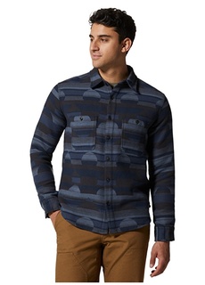Темно-синяя мужская рубашка в полоску Mountain Hardwear