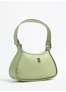Кожаная зеленая женская сумка Pierre Cardin