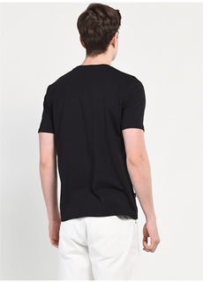 Черная мужская футболка с круглым вырезом со стандартным рисунком и принтом Ucla
