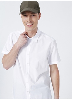 Белая мужская рубашка стандартного кроя на пуговицах Fabrika Comfort