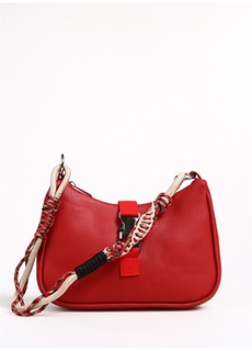 Красная женская сумка через плечо на молнии F By Fabrika