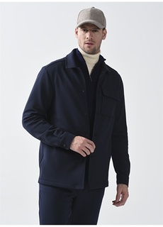Темно-синяя мужская летняя куртка с длинными карманами Fabrika ФАБРИКА