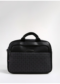 Кожаный черный мужской портфель U.S. Polo Assn.