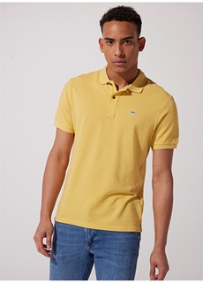 Желтая мужская футболка с воротником-поло Lee