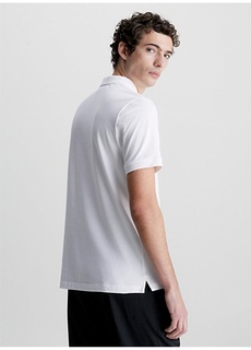 Белая мужская футболка-поло Calvin Klein