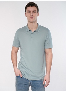 Однотонная серая мужская футболка-поло Mavi
