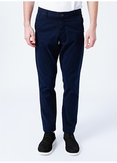 Прямые мужские брюки чинос темно-синего кроя с заниженной талией Fabrika ФАБРИКА