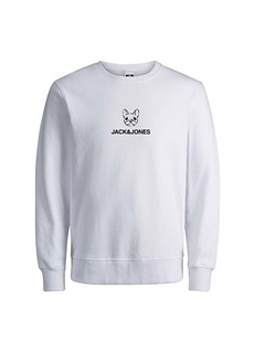 Белый мужской свитшот с круглым вырезом Jack &amp; Jones