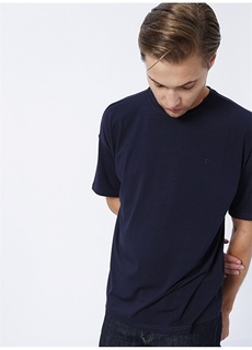 Мужская футболка оверсайз из модала темно-синего цвета Fabrika ФАБРИКА