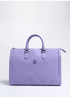 Фиолетовая женская кожаная сумка через плечо Pierre Cardin