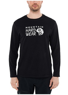 Черная мужская футболка с круглым вырезом с принтом Mountain Hardwear