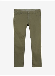 Зеленые мужские брюки узкого кроя с нормальной талией Beymen Business