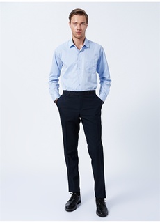 Синие мужские брюки узкого кроя с нормальной талией и нормальными штанинами Süvari