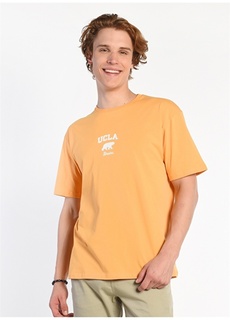 Оранжевая мужская футболка с круглым вырезом Ucla