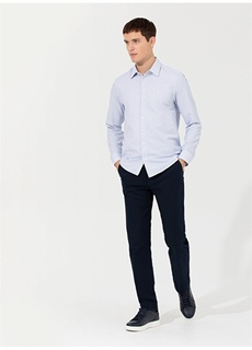 Мужские брюки темно-синего цвета с нормальной талией и нормальными штанинами Pierre Cardin