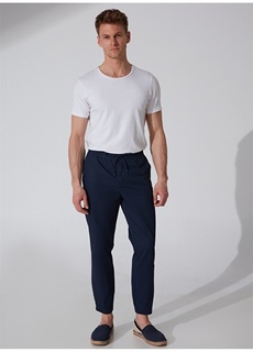 Мужские брюки-чиносы темно-синего цвета с эластичной резинкой Fabrika Comfort