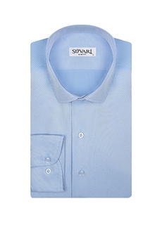 Синяя мужская рубашка с классическим воротником Süvari