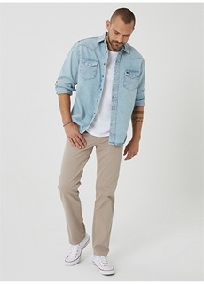 Прямые голубые мужские брюки чинос с нормальной талией Wrangler