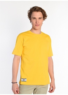 Желтая мужская футболка с круглым вырезом Ucla
