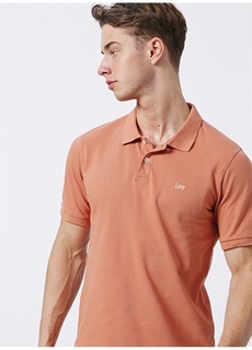Светло-оранжевая мужская футболка-поло Lee