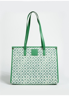 Зеленая женская холщовая пляжная сумка Fabrika ФАБРИКА