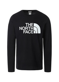 Мужская черная футболка с круглым вырезом с длинным рукавом The North Face