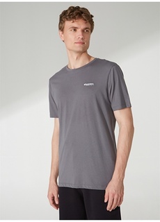 Антрацитовая мужская непринужденная футболка с коротким рукавом с круглым вырезом и принтом Discovery Expedition
