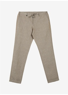 Коричневые мужские брюки узкого кроя с нормальной талией Beymen Business