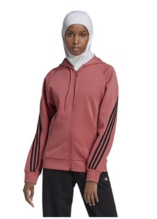 Темно-розовая женская куртка на молнии с капюшоном Adidas