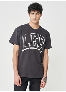 Черная мужская футболка с круглым вырезом Lee