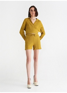 Свободные женские шорты цвета хаки с эластичной резинкой на талии Aeropostale